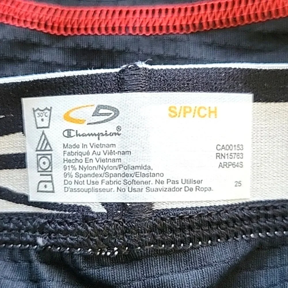 CHAMPION NWT Black Red Boxer Brief sz S Lightweight Breathable Moisture Wicking